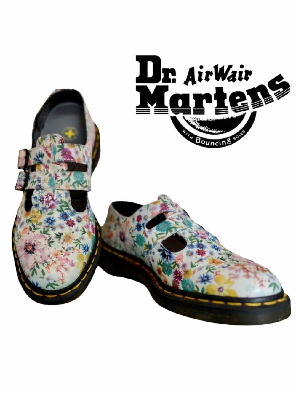 NEW RARE Dr. Martens 8065 Wanderlust Floral Mary Janes Sz9